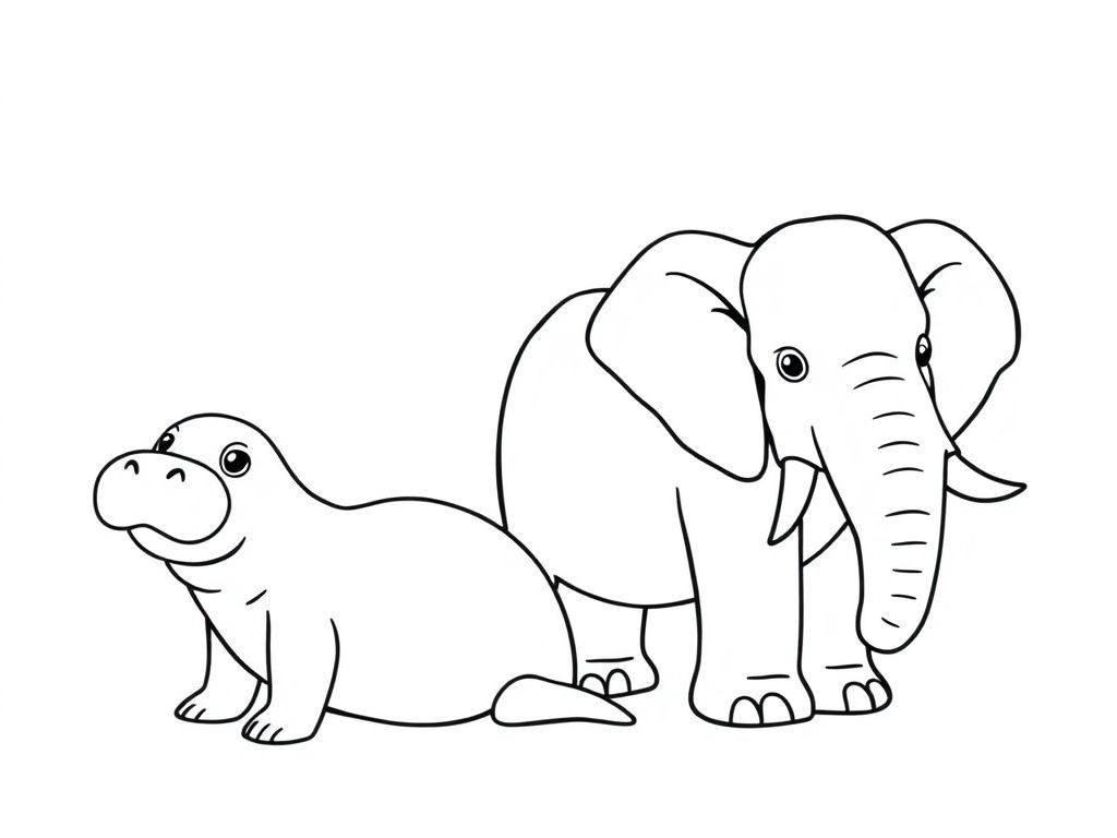 Kleurplaat Van Een Koe En Een Neushoorn Free Printable Coloring Page kleurplaat-van-een-koe-en-een-neushoorn-free-printable-coloring-page
