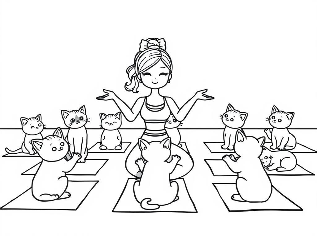 Sephora teaches a yoga class full of adorable kittens on yoga mats