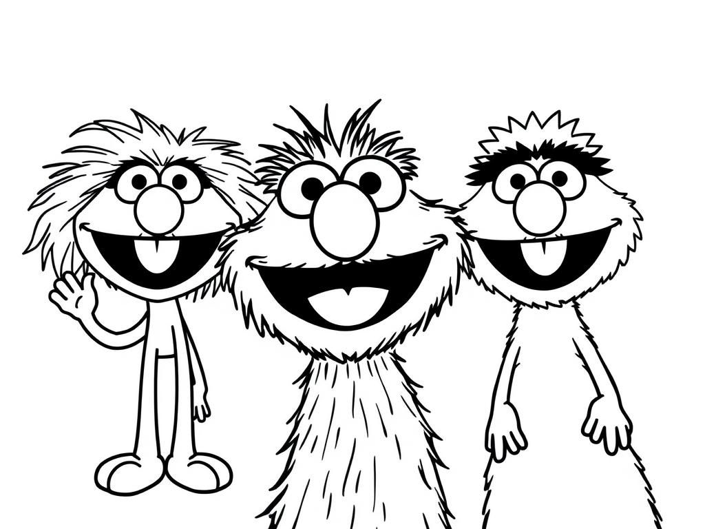 Muppet Friends Coloring Page