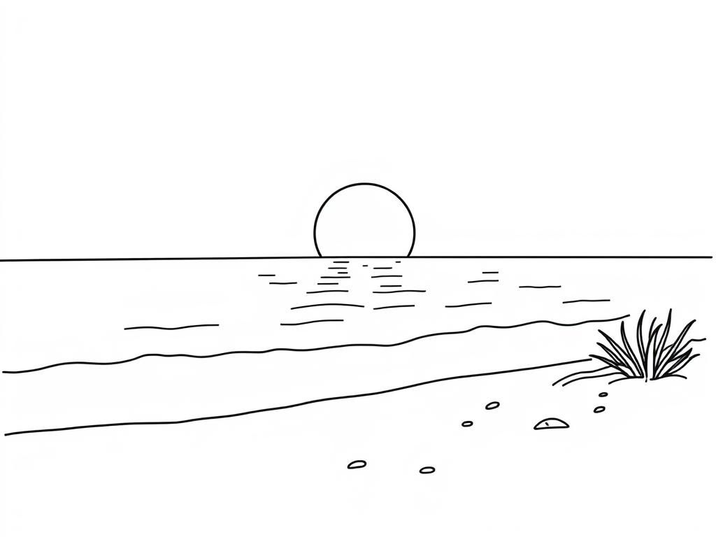 Preview of setting sun beach