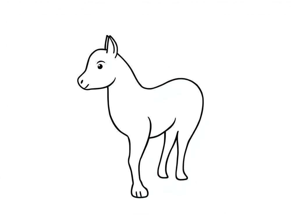 Simple Horse Coloring Page