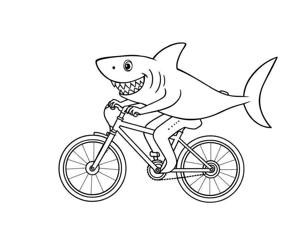 Preview of shark on a bike