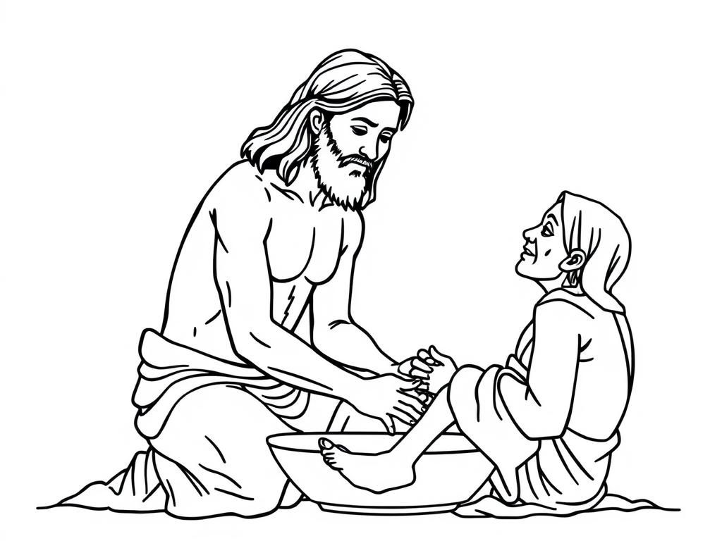 Preview of Shirtless, sexy Jesus washes a homeless persons feet