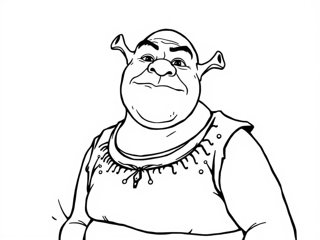 Preview of Shrek in black and white only