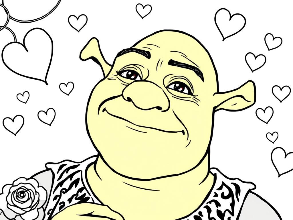 Preview of Shrek in detail during Valentines day