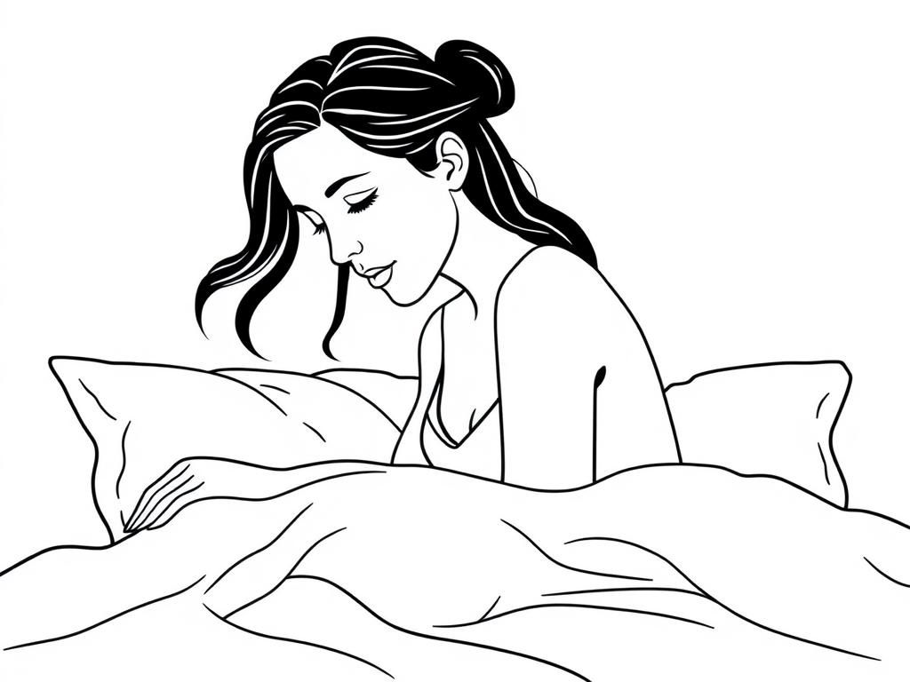 Preview of silhoute of jacinda ardern gently brushing bed sheets