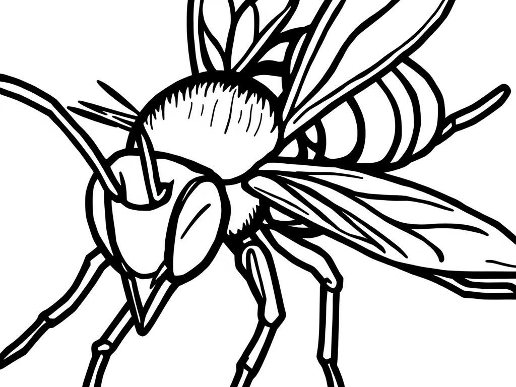 Wasp Coloring Page
