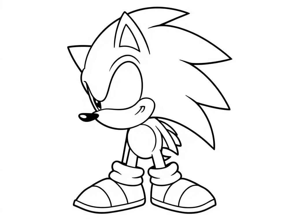 SILVER THE HEDGEHOG FROM SONIC - Free Printable Coloring Page