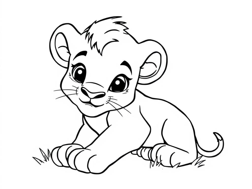 Lion Cub Coloring Page