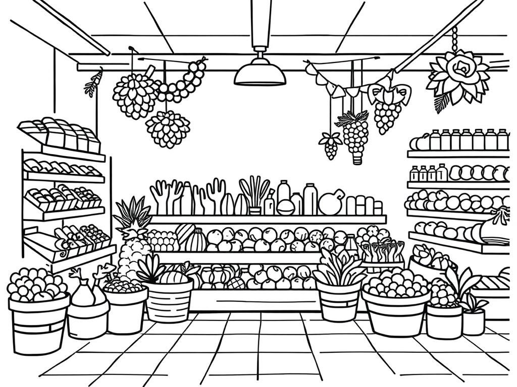 Preview of Simple cozy grocery store display