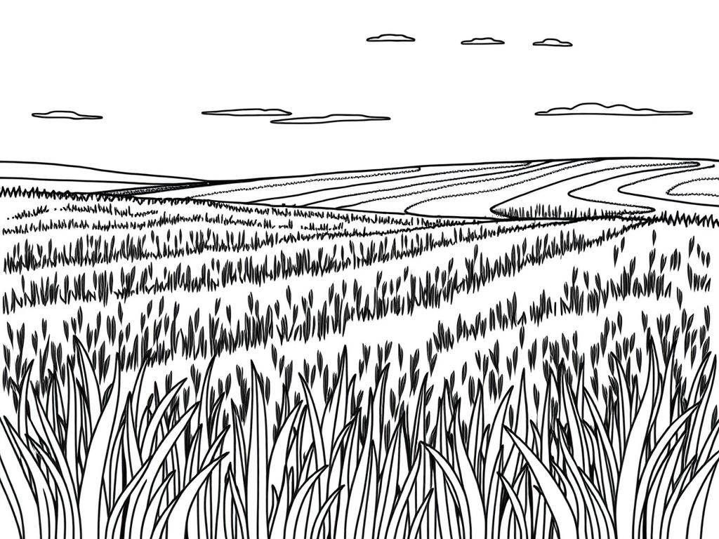 Landscape Coloring Page