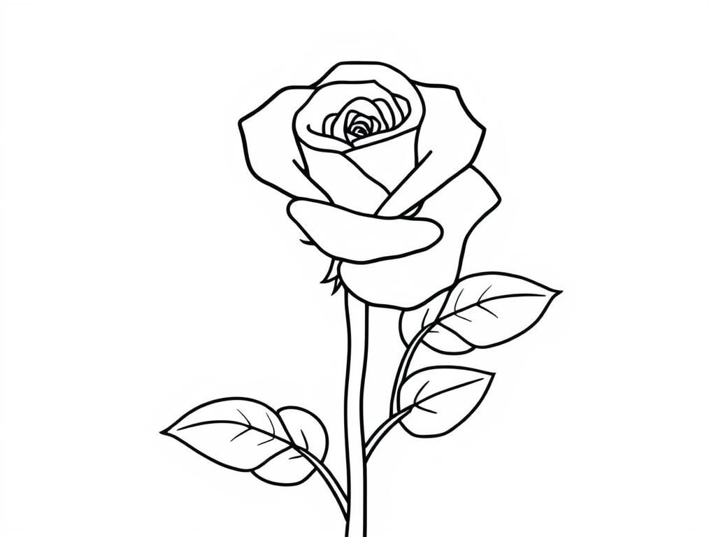 Simple rose plant