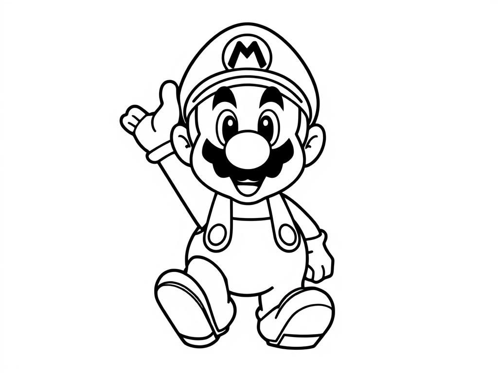 Mario Character Coloring Page