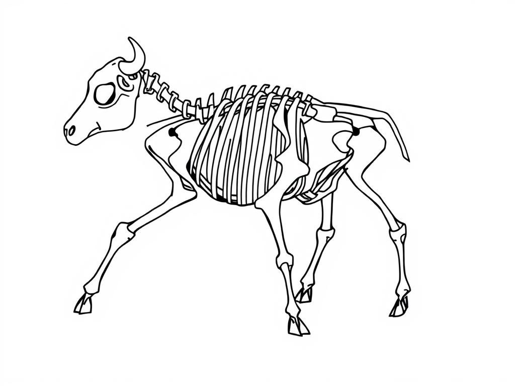 skeleton of a bull
