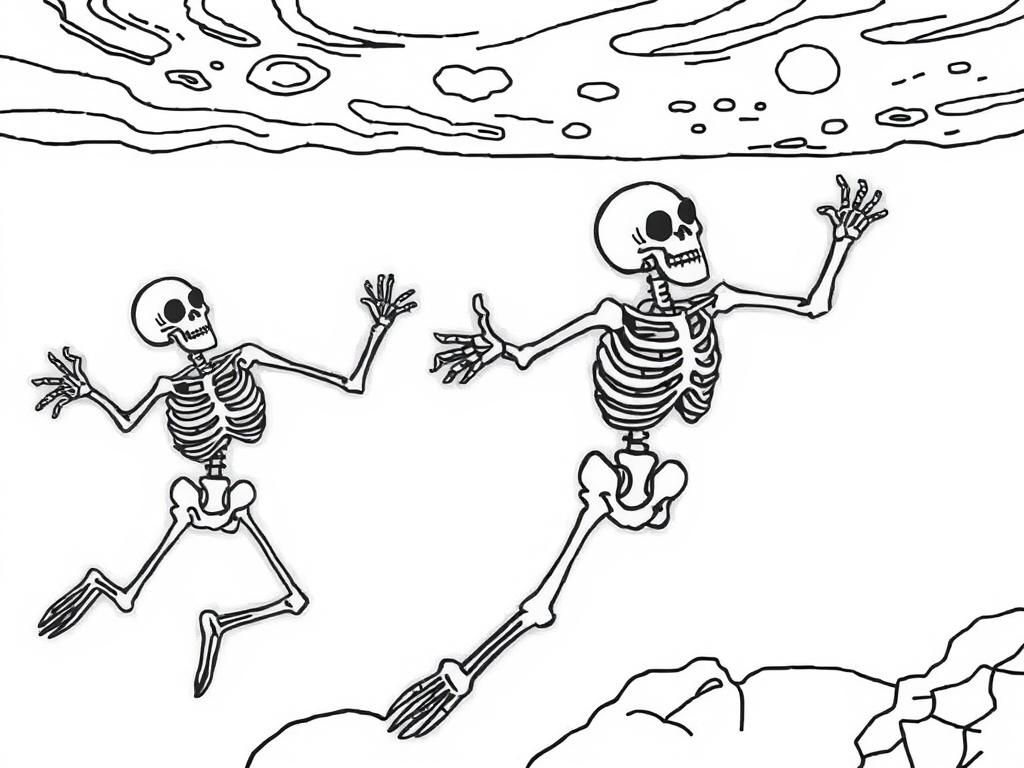 Skeletons swimming in the dead sea