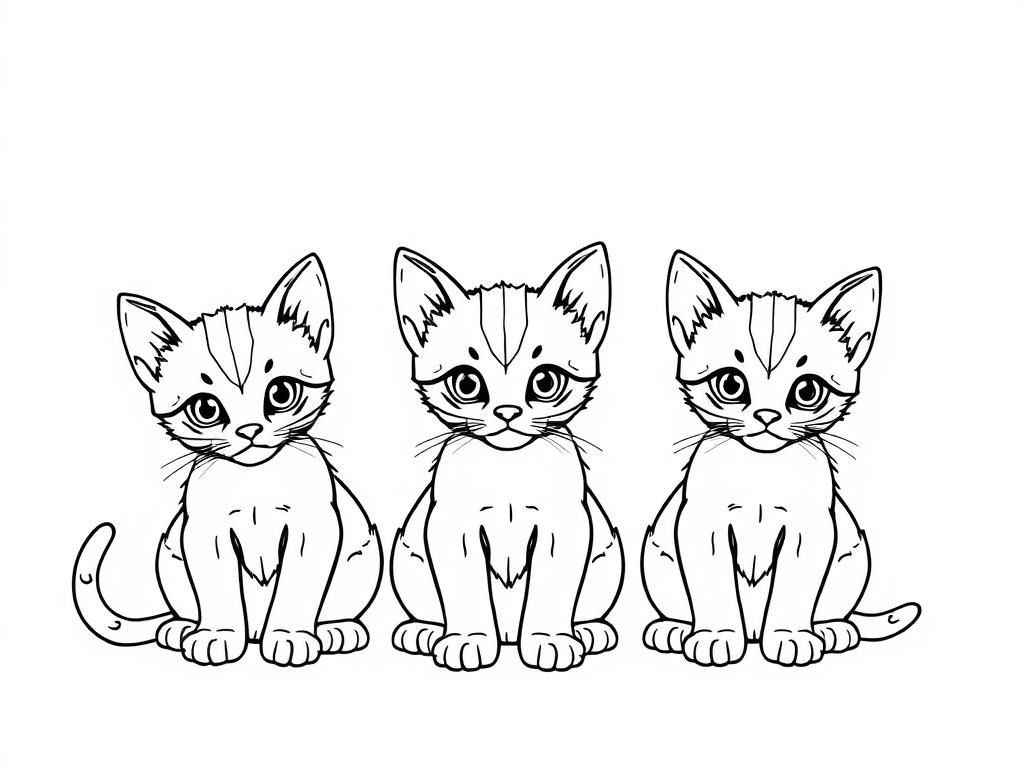 Kleurplaat van Kittenvrienden