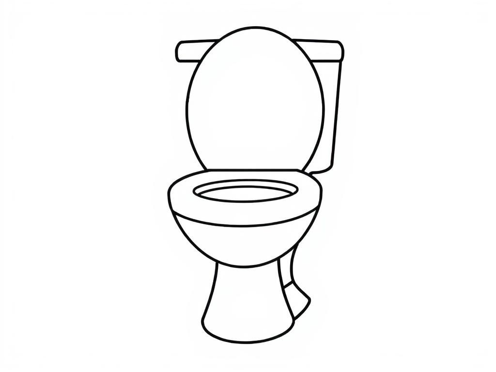 Toilet Coloring Page