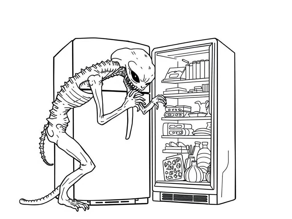 Preview of skinwalker eating a fridge