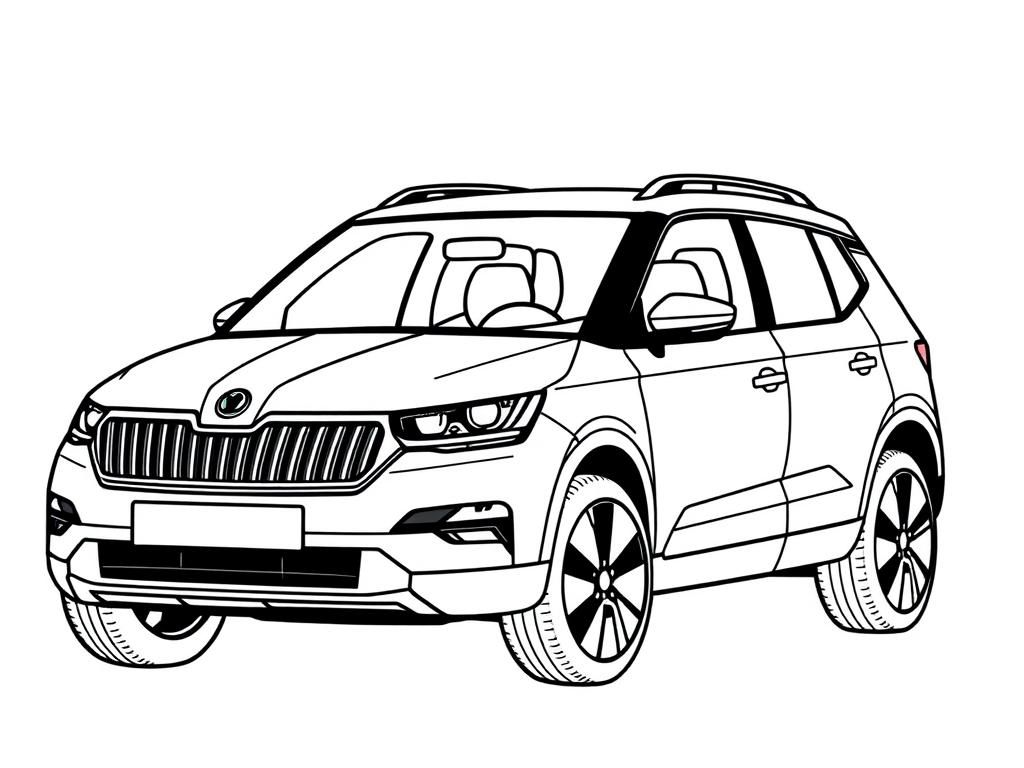 Automotive Vehicle Coloring Page