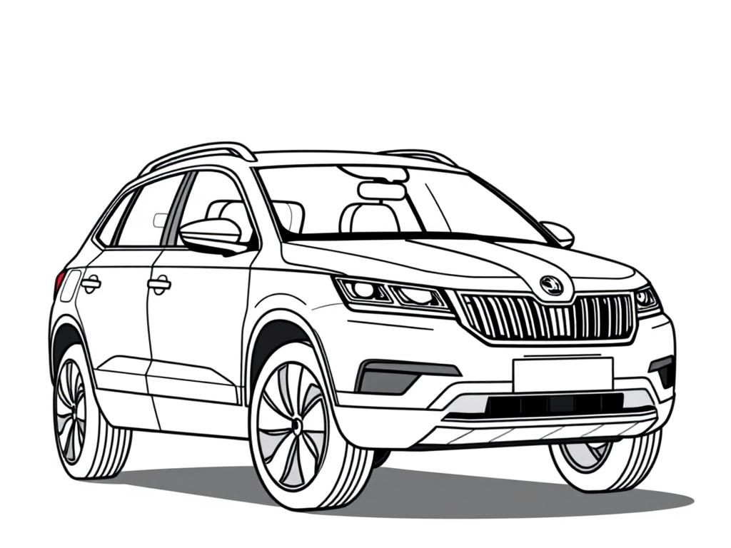 Skoda SUV Coloring Page