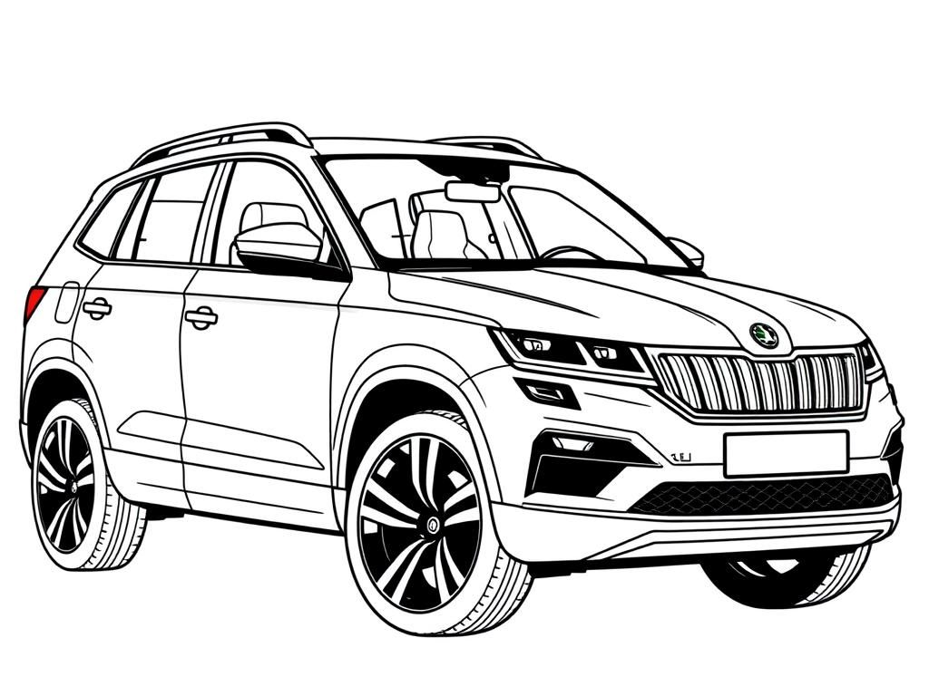 Skoda SUV Coloring Page