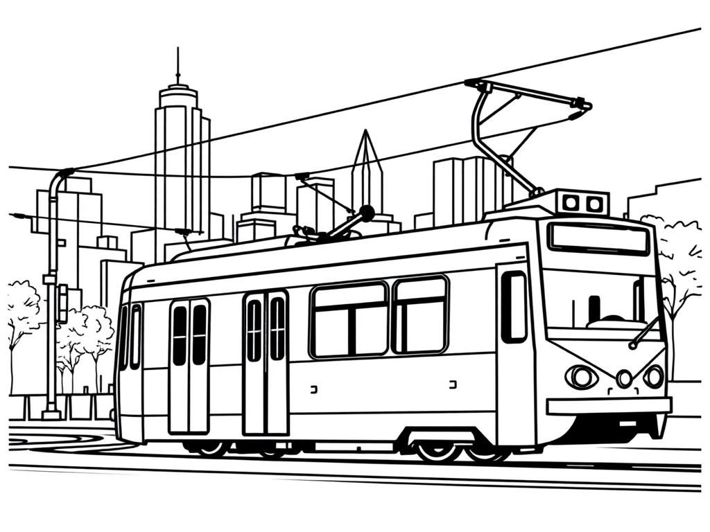 Urban Transport Coloring Page