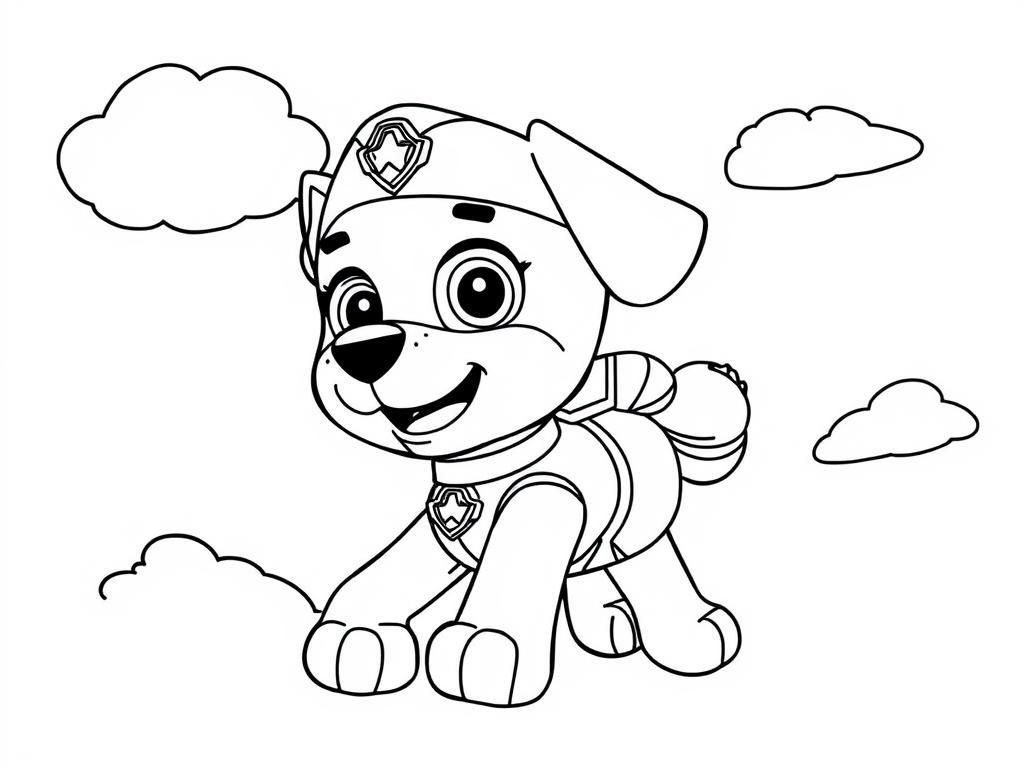 Paw Patrol Marshall Coloring Page