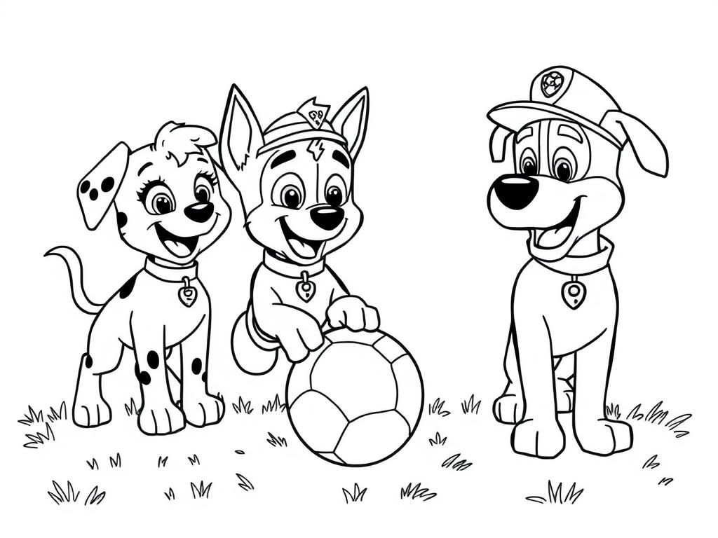 Paw Patrol Friends Coloring Page