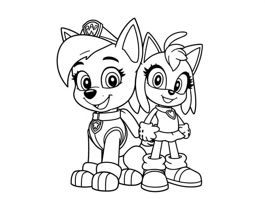 PAW Patrol Pups Coloring Page