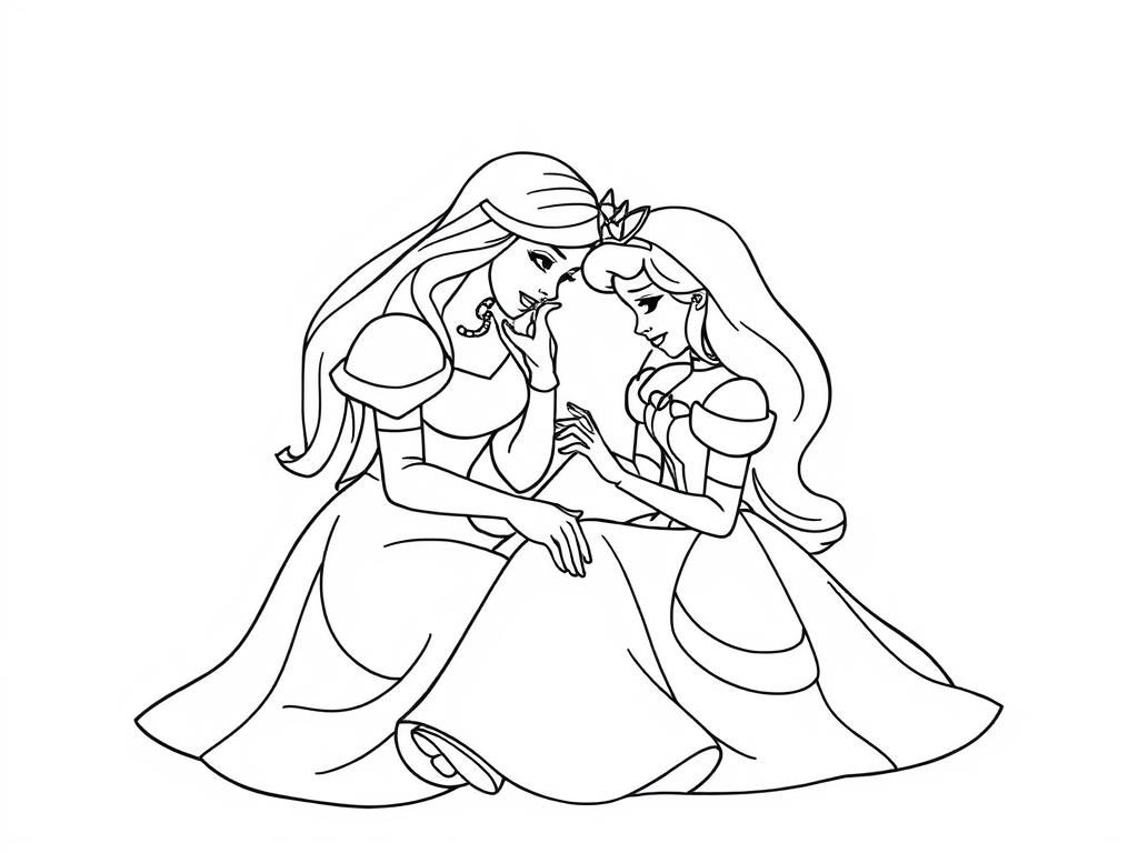 Disney Princesses Coloring Page