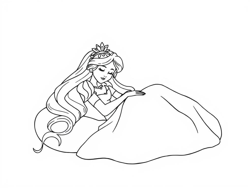 Princess Coloring Page for Kids