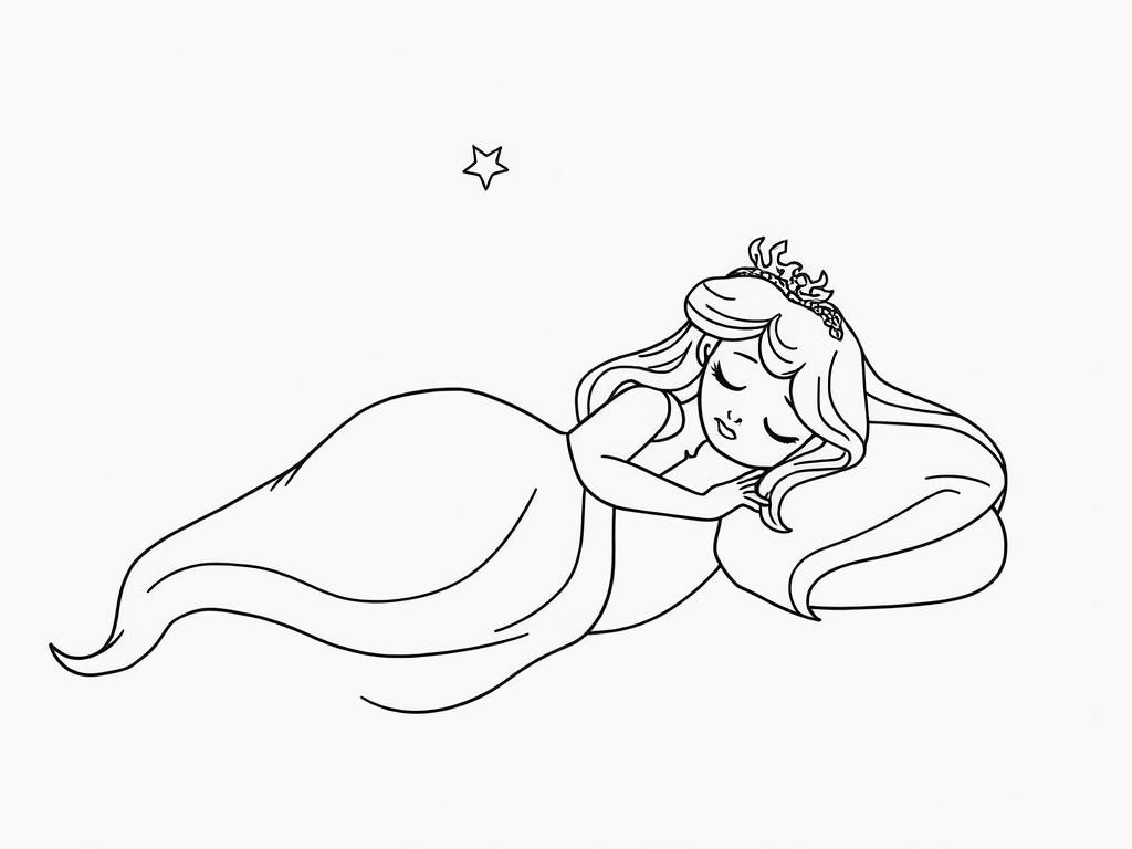 Magical Princess Coloring Page