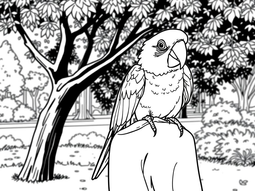 Parrot Coloring Page