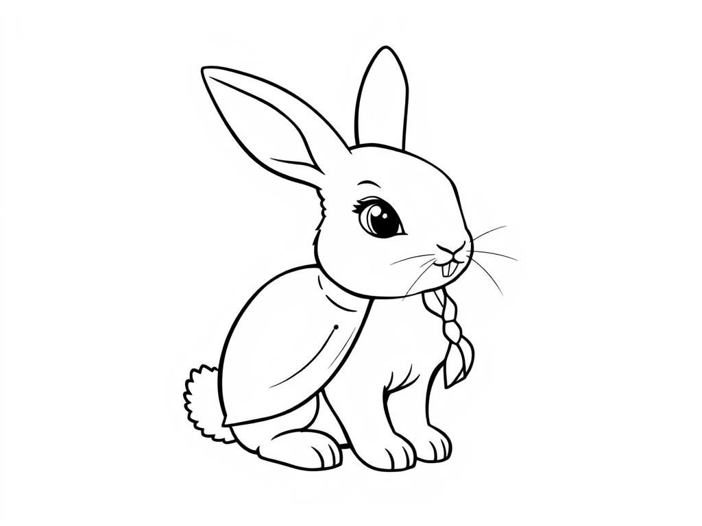 Cute Rabbit Coloring Page