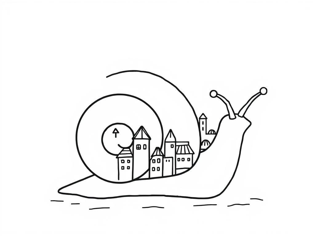 Preview of Snail with village as shell