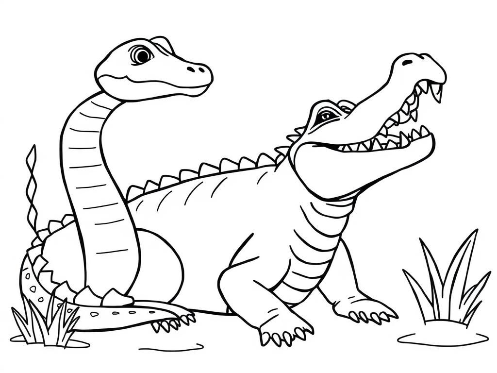 Preview of snake and crocodile