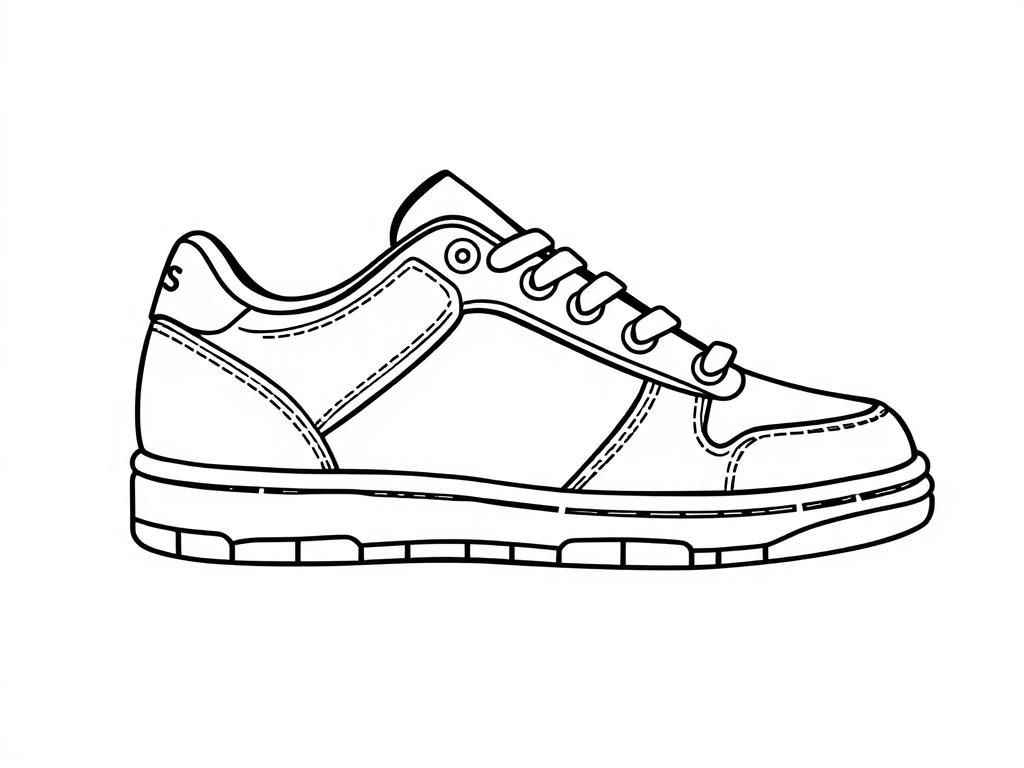 Sneaker Coloring Page