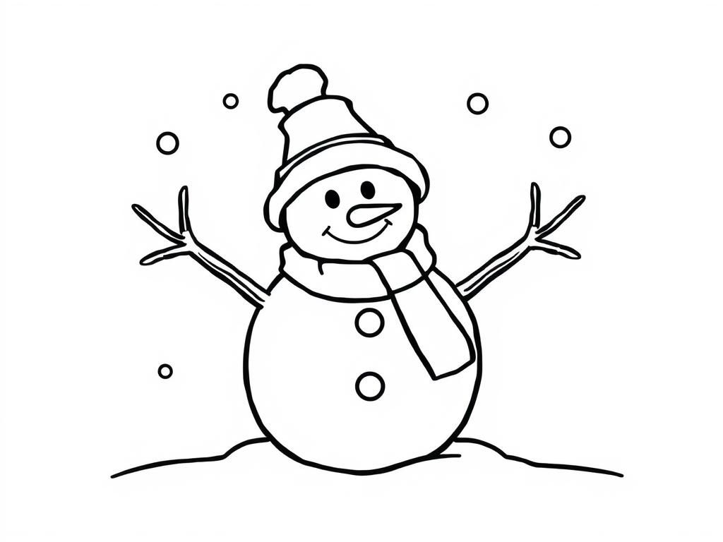 Snowman Coloring Page