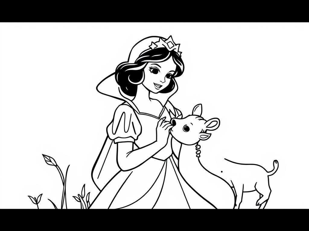 snowwhite with animals