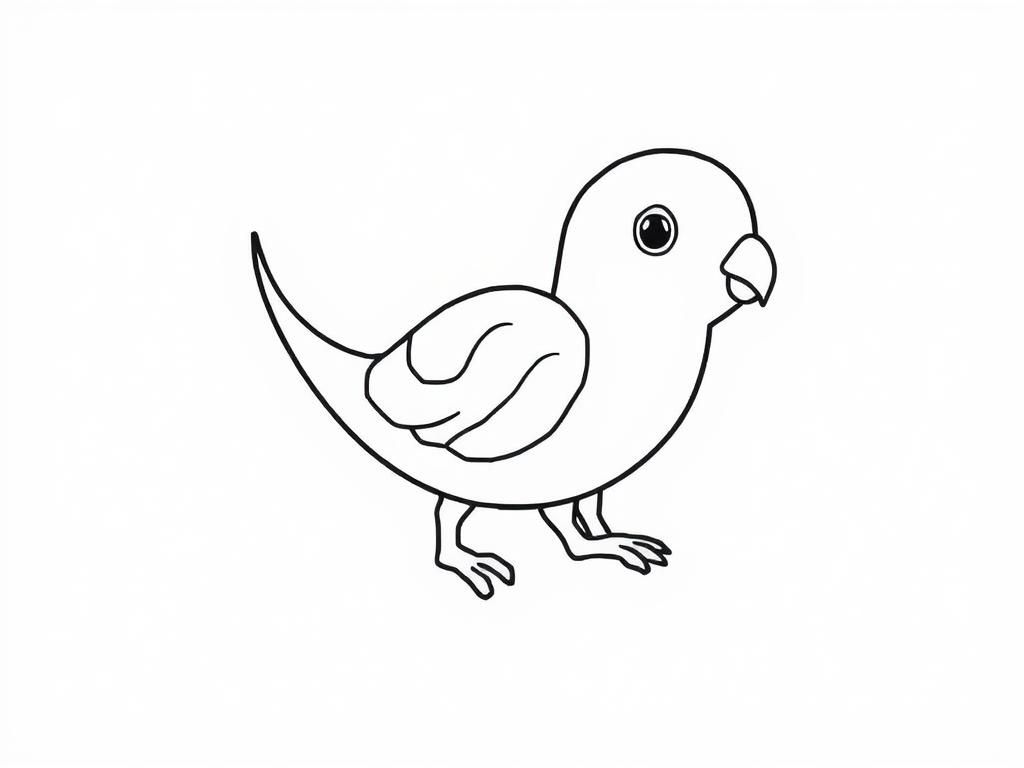 Cute Bird Coloring Page