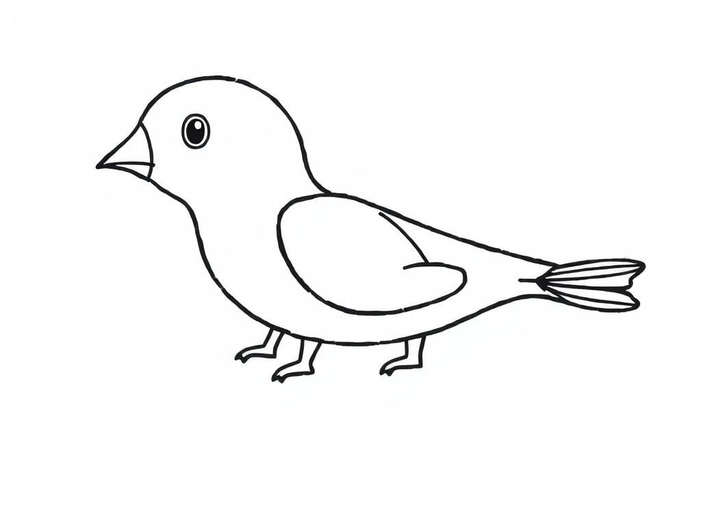 Bird Coloring Page for Kids