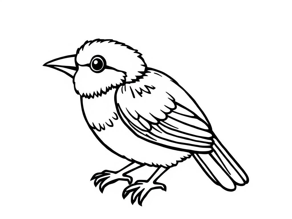 Bird Coloring Page for Kids