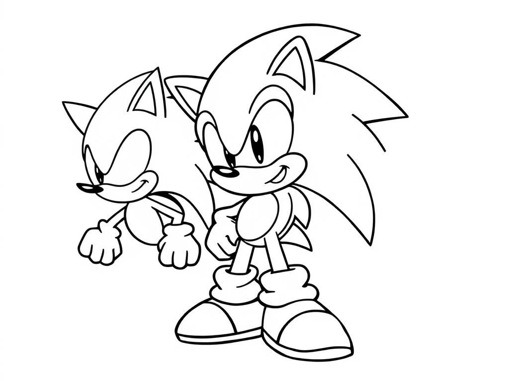 Sonic The Hedgehog Coloring Page