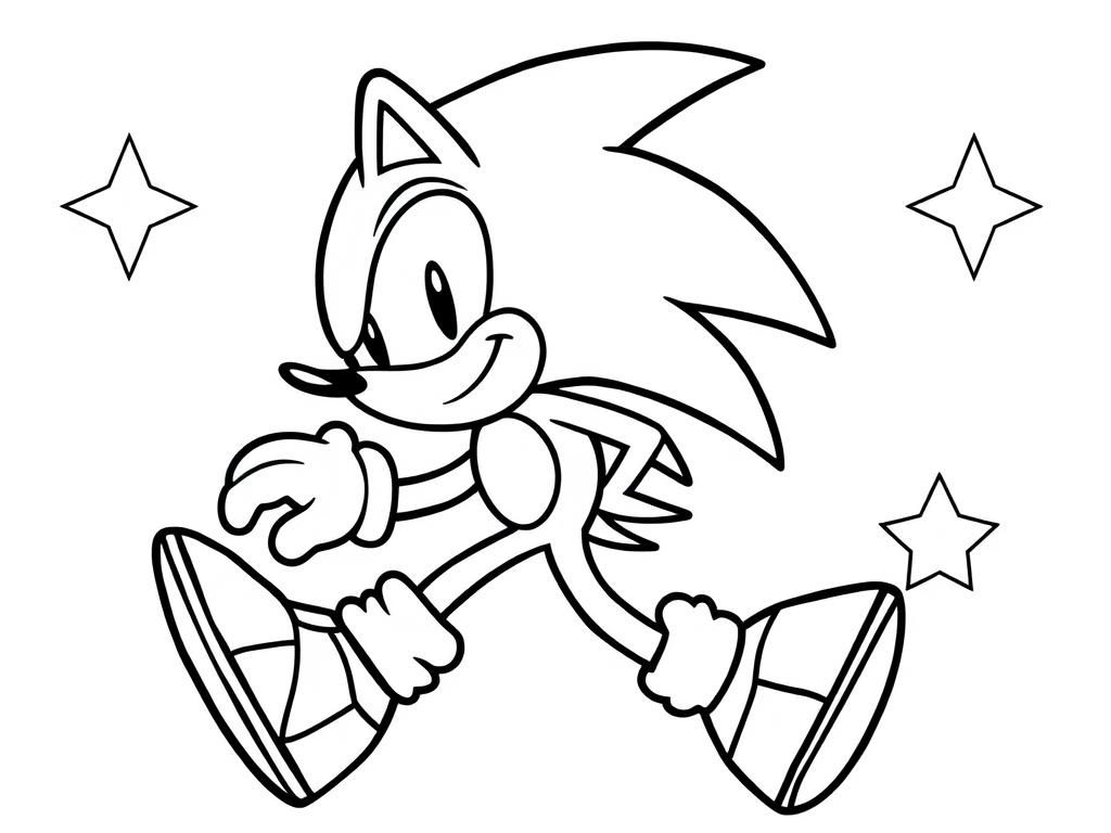 Sonic The Hedgehog Coloring Page