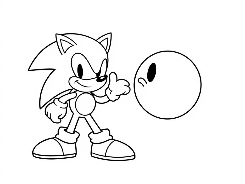 Sonic The Hedgehog Coloring Page