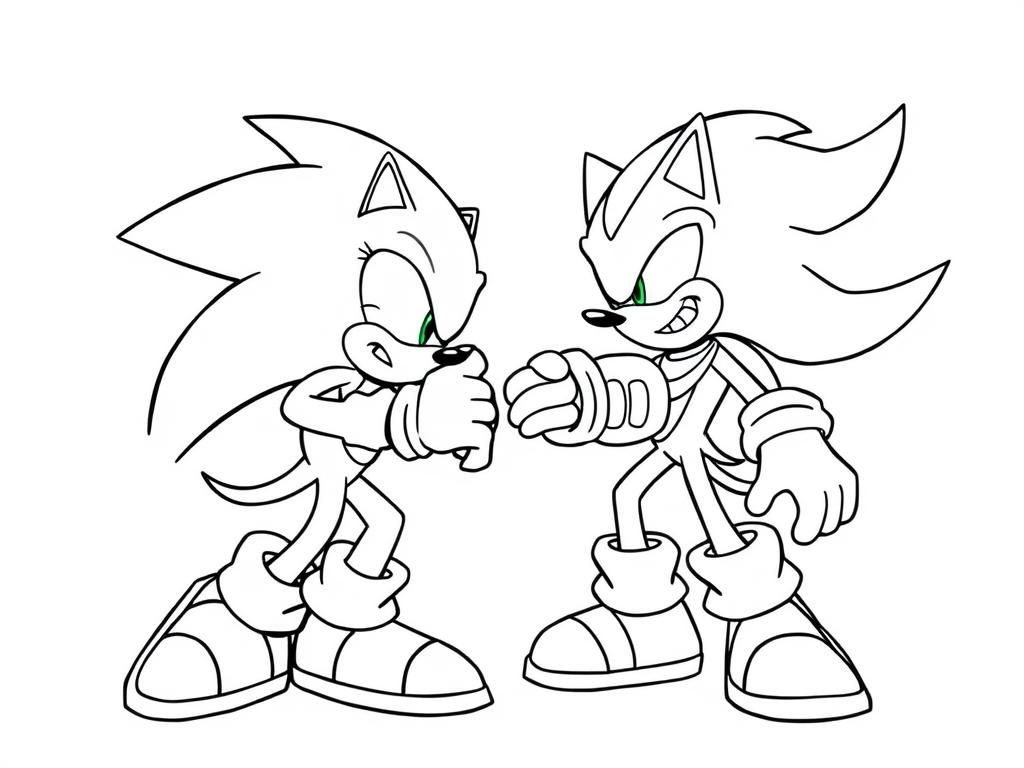 Preview of sonic and shadow fighting with doctor robotnik