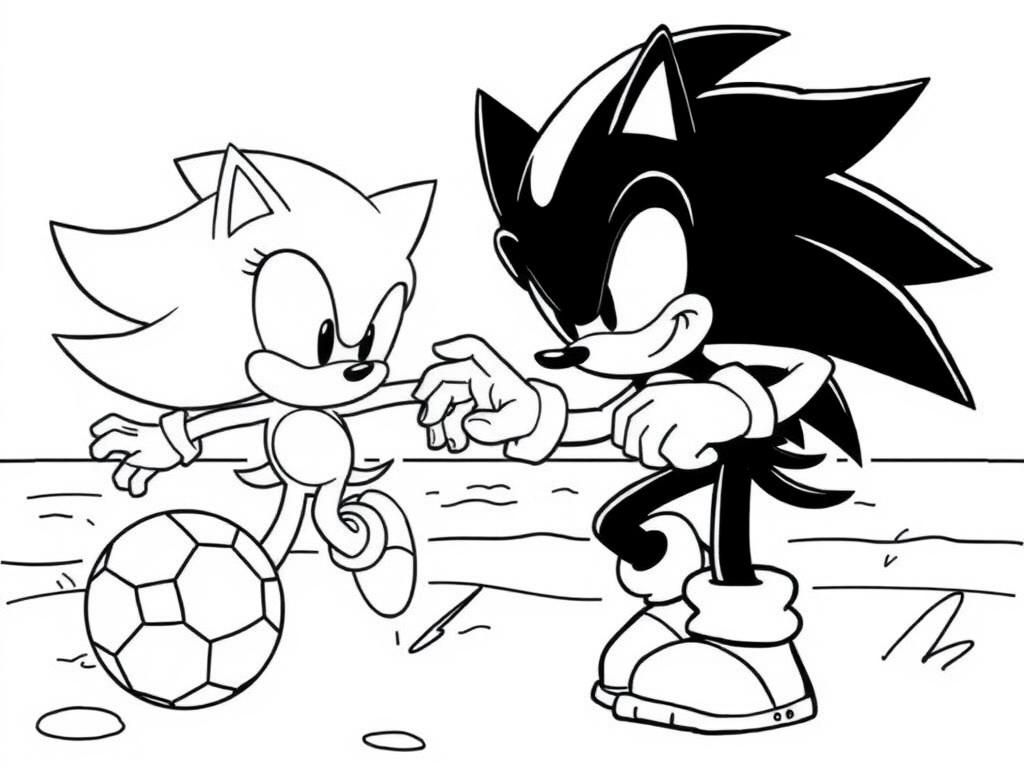 Sonic the Hedgehog Soccer Coloring Page