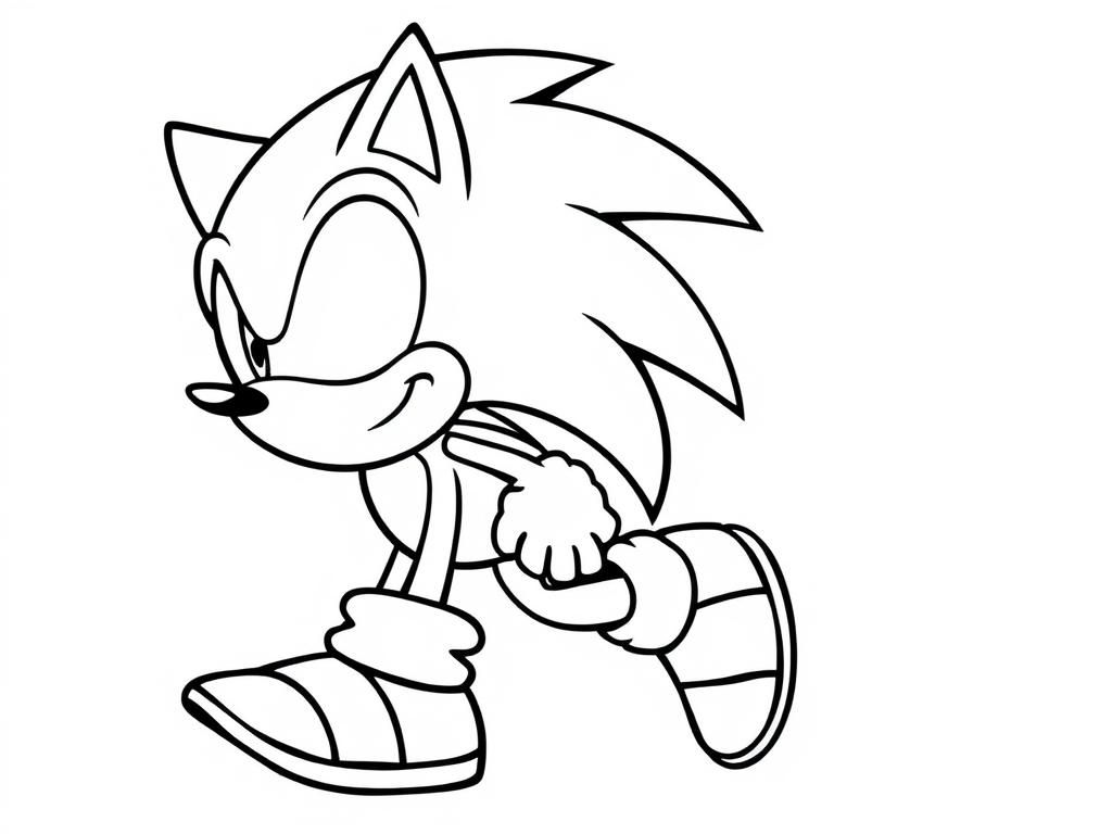 sonic - Free Printable Coloring Page