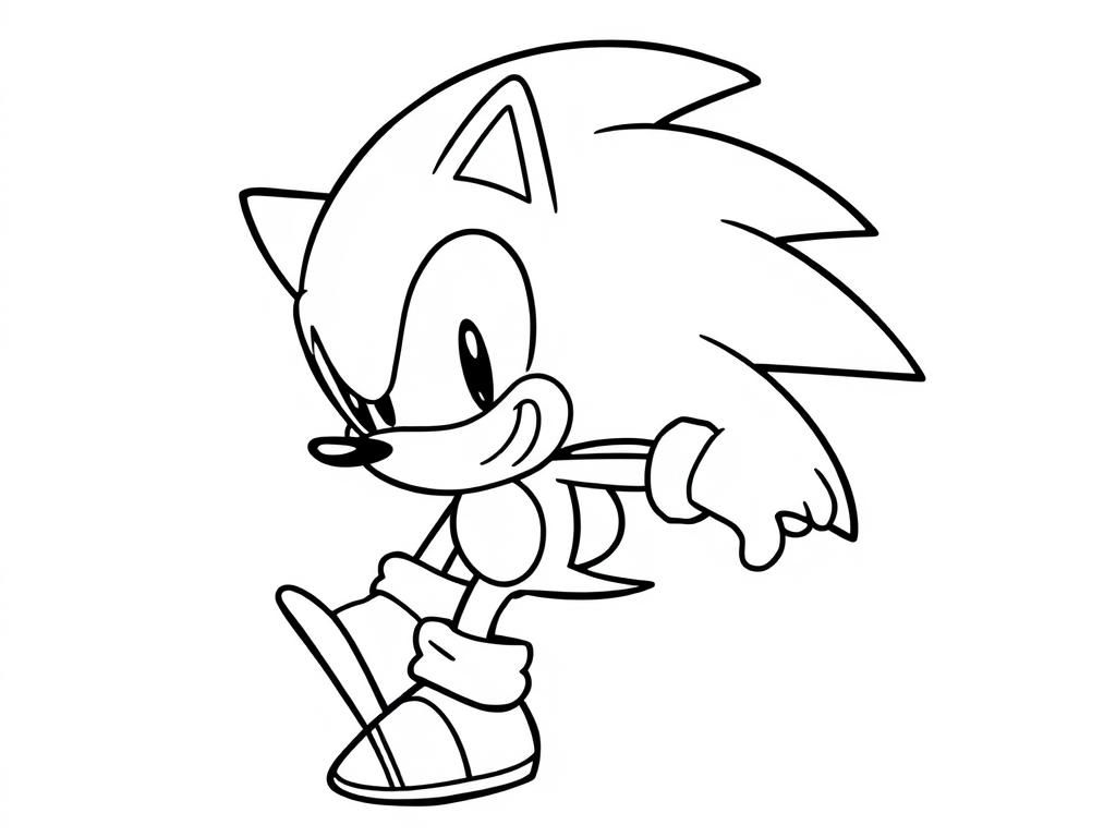 Sonic The Hedgehog Coloring Page