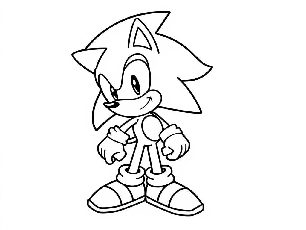 Sonic The Hedgehog Coloring Page